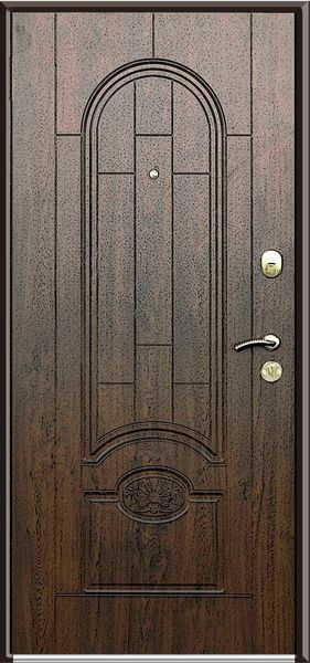 Вхідні двері вуличні в будинок, котедж - модель B 8.8 комплектація VINORIT Дуб темний, Ліва, 2040-960 7020 фото